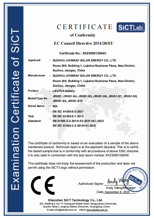 JRH51 EMC Cert